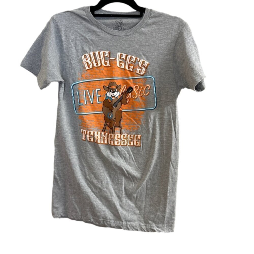 Bucee's Live Music Tennessee Exclusive Guitar Shot Sleeve  T Shirt. Size Small